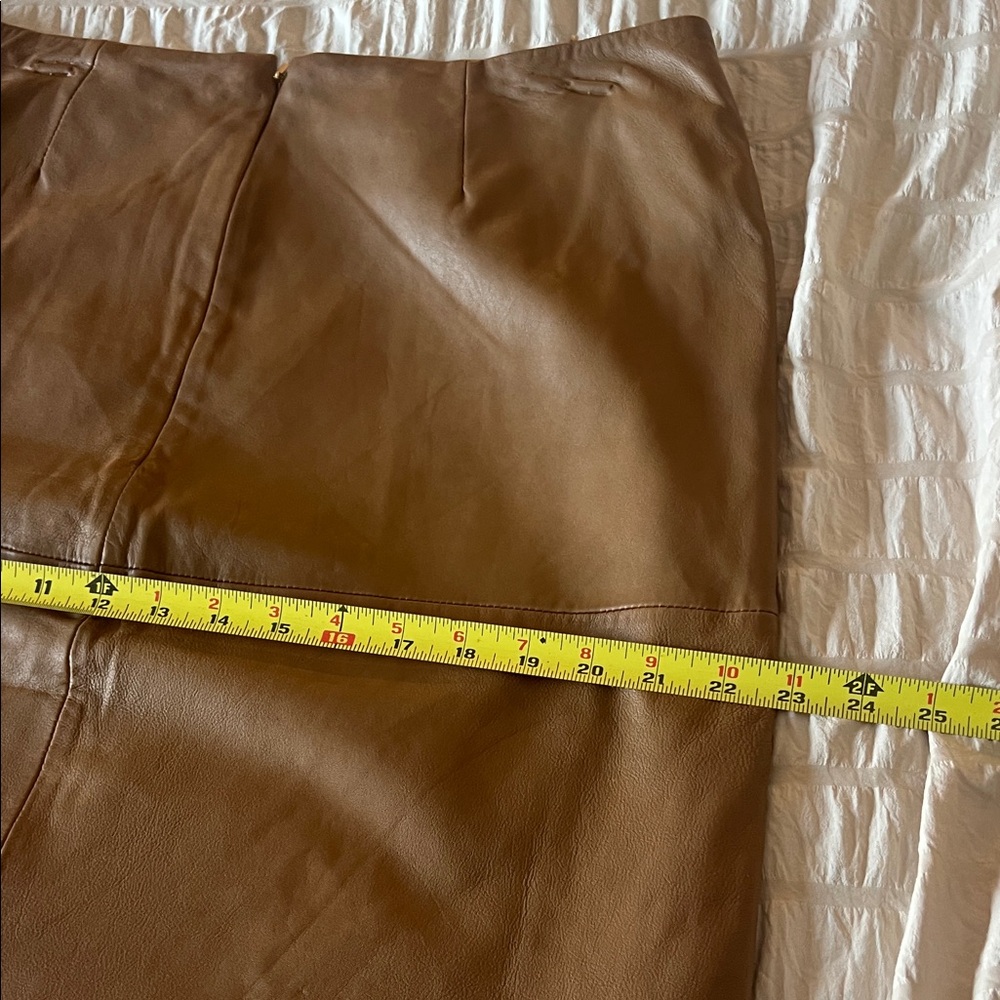 Donna Karan Brown Lambskin Skirt - Picture 10 of 10